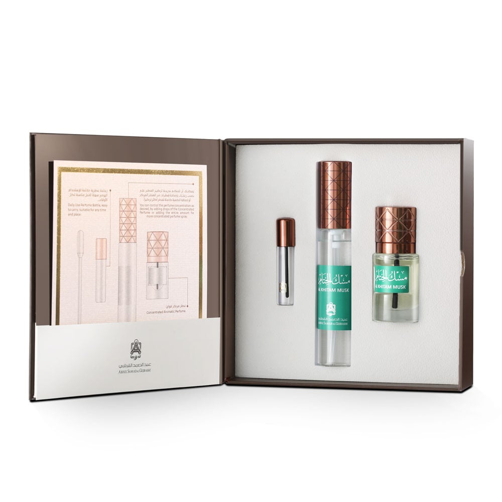 BOX MUSK Al-Khitam 
( half Tola (6ml) + Perfume 20ml )