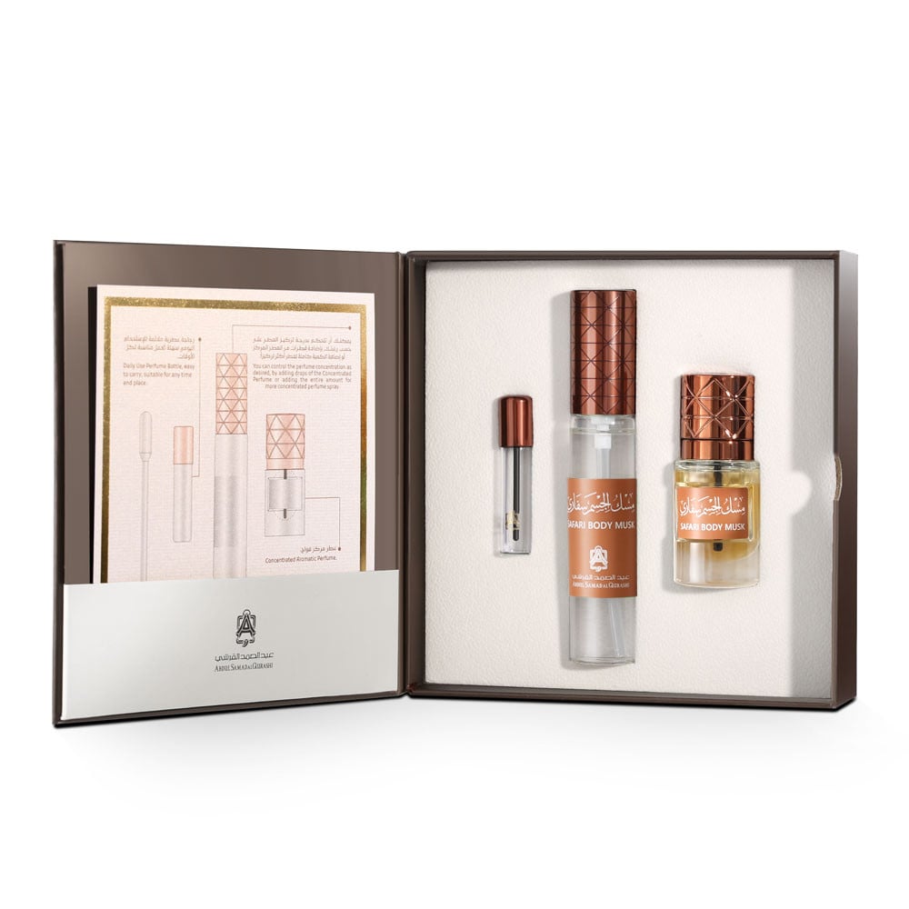 BOX MUSK BODY SAFARI
( half Tola (6ml) + Perfume 30ml )