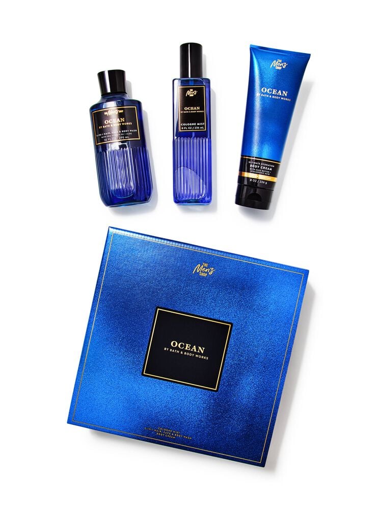 صندوق "أوشن" متكامل للرجال (عطر 236 مل - كريم 226 مل - جل استحمام 295 مل)